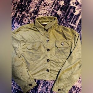 Knit Works Jacket Cropped Size 3XL (fits S-M-L)
Cropped Womens Brown Button Down